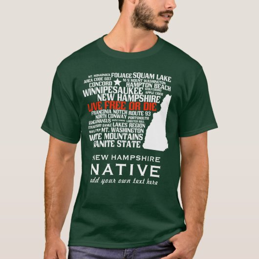 New Hampshire Eingeboren-lebhaftfreies oder die T-Shirt (Vorderseite)