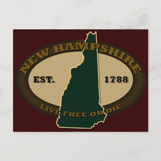 New Hampshire Est 1788 Postkarte (Vorderseite)