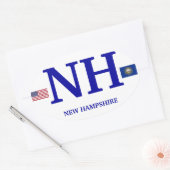 New Hampshire* European Oval Sticker (Umschlag)