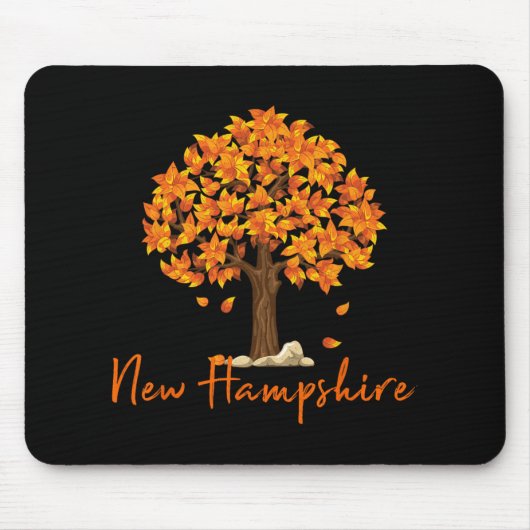 New Hampshire Fall Foliage Autumn Rustic Maple Oak Mousepad (Vorne)
