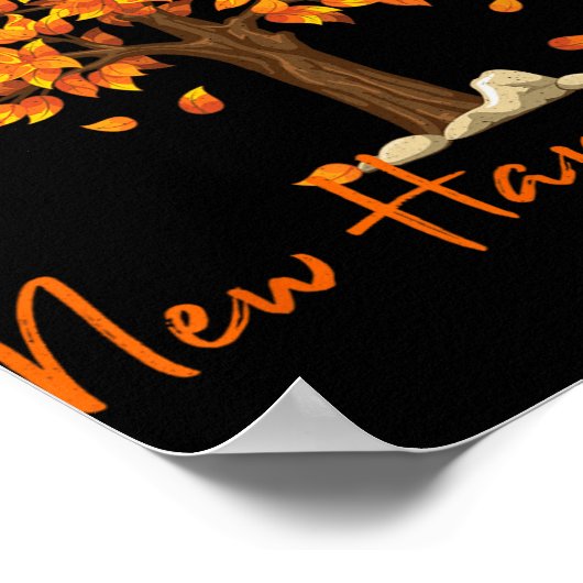 New Hampshire Fall Foliage Autumn Rustic Maple Oak Poster (Ecke)