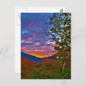 New Hampshire Fall Foliage Sunset Postkarte (Vorne/Hinten)
