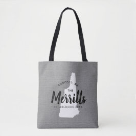 New Hampshire Family Monogram Staat Tote Bag Tasche