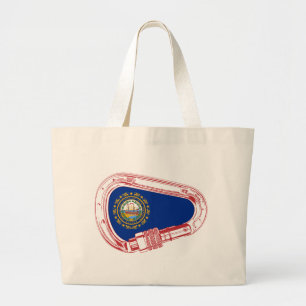 New Hampshire Flag Kletterkarabiner Jumbo Stoffbeutel