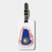 New Hampshire Flag Klettersteig Carabiner Gepäckanhänger (Vorderseite vertikal)
