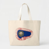 New Hampshire Flag Klettersteig Carabiner Jumbo Stoffbeutel (Vorne)