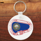 New Hampshire Flag Klettersteig Carabiner Schlüsselanhänger (Vorderseite)