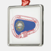 New Hampshire Flag Klettersteig Carabiner Silbernes Ornament (Links)