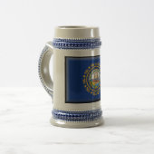 New Hampshire-Flagge Bierglas (Vorderseite Links)