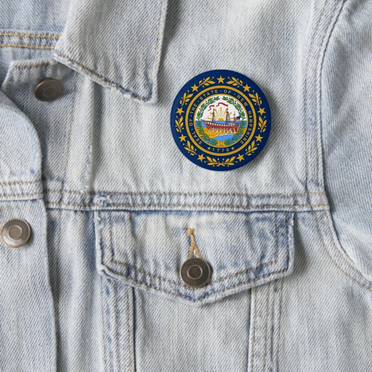 New-Hampshire-Flagge Button (Beispiel)