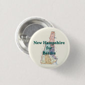 New Hampshire für Bernie 2016 Button (Vorne & Hinten)