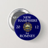 New Hampshire für Romney 2012 Button (Vorne & Hinten)