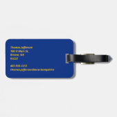 New Hampshire Gepäckanhänger (Rückseite horizontal)