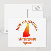 NEW HAMPSHIRE Glück Postkarte (Vorne/Hinten)