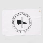 New Hampshire Golf Towel Staat Personalisiert Golfhandtuch (Horizontal)