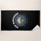 NEW HAMPSHIRE GRANITE STAAT FLAG STRANDTUCH (Vorderseite)