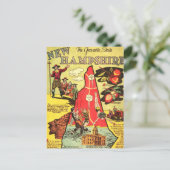 New Hampshire - Granitfels Staat Postkarte (Stehend Vorderseite)