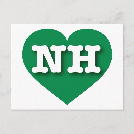New Hampshire Green Heart - Große Liebe Postkarte (Vorderseite)