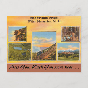 New Hampshire, Grüße aus White Mountains Postkarte
