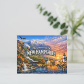 New Hampshire Grüße Postkarte (Stehend Vorderseite)