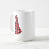 New Hampshire Heimat Staat Kariert Weihnachten Kaffeetasse (Vorderseite Links)