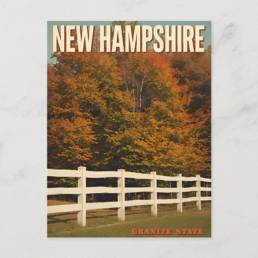 New Hampshire Herbstlandschaft Postkarte (Vorderseite)