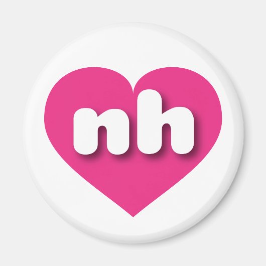 New Hampshire hot pink heart - I Liebe ni Magnet (Vorne)