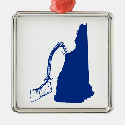 New Hampshire Ice Climbing Ornament Aus Metall (Vorne)