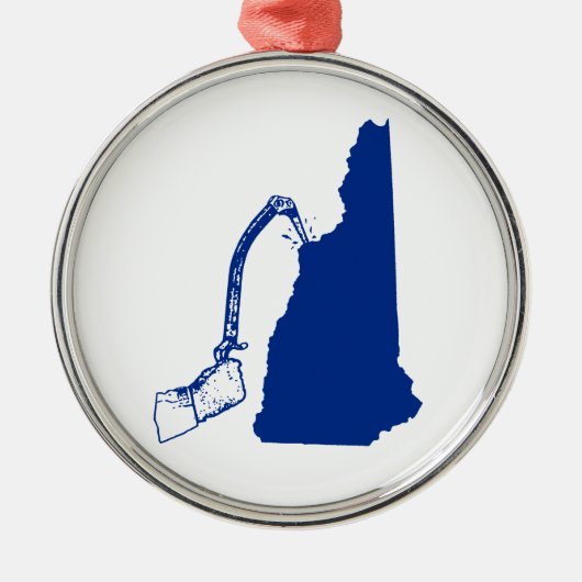New Hampshire Ice Climbing Ornament Aus Metall (Vorne)
