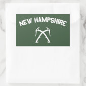 New Hampshire Ice Climbing Rechteckiger Aufkleber (Tasche)