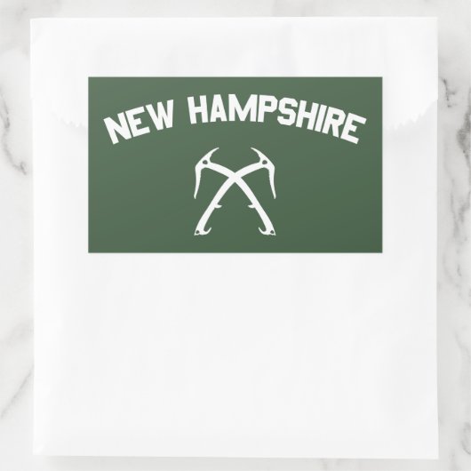 New Hampshire Ice Climbing Rechteckiger Aufkleber (Tasche)