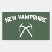 New Hampshire Ice Climbing Rechteckiger Aufkleber (Vorderseite)