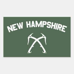 New Hampshire Ice Climbing Rechteckiger Aufkleber