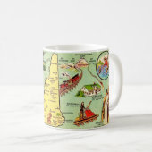 New Hampshire Illustrated Map Mug Kaffeetasse (VorderseiteRechts)