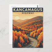 New Hampshire Kancamagus Highway Travel Postkarte (Vorne/Hinten)
