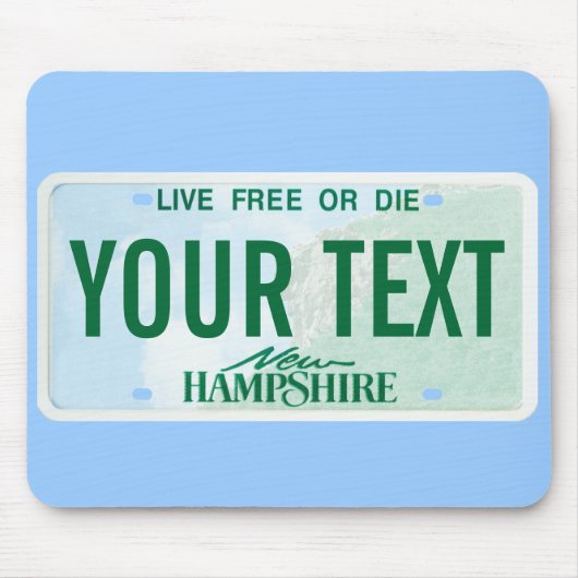 New Hampshire-Kfz-Kennzeichen-Mausunterlage Mousepad (Vorne)