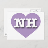 New Hampshire Lavender Heart - Große Liebe Postkarte (Vorne/Hinten)