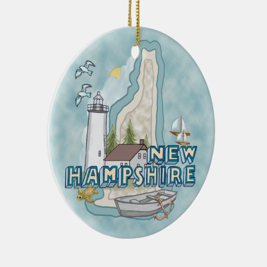 New Hampshire Lighthouse Keramik Ornament (Rechts)