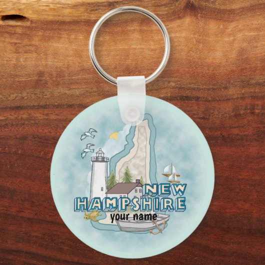 New Hampshire Lighthouse Schlüsselanhänger (Vorderseite)