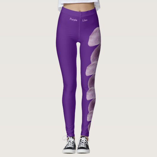 New Hampshire Lila Lilac Staat Leggings (Vorderseite)