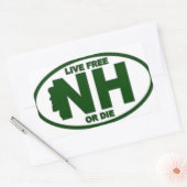 New Hampshire Live Fee oder Die Rechteckiger Aufkleber (Umschlag)