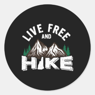 New Hampshire Live Free und Wander Nh Wandern Runder Aufkleber