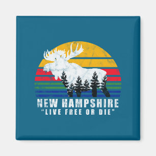 New Hampshire Live Or Die Elchwald  Magnet