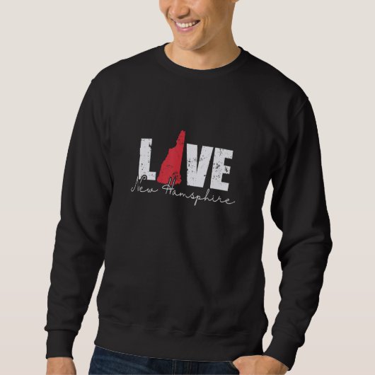 New Hampshire Love New Hamsphire USA Sweatshirt (Vorderseite)