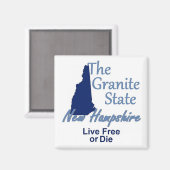 NEW HAMPSHIRE MAGNET (Vorderseite/Rückseite)