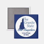 NEW HAMPSHIRE MAGNET (Vorderseite/Rückseite)