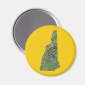 New Hampshire Map Magnet (Vorderseite/Rückseite)