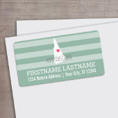 New Hampshire Map Zuhause Staat Liebe - Benutzerde Adressaufkleber