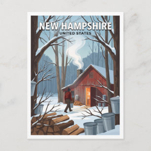 New Hampshire Maple Sugar Shack Warner Reise-Gesch Postkarte