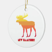 New Hampshire Moose Keramik Ornament (Links)